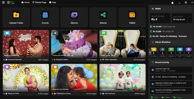 Photo album organization