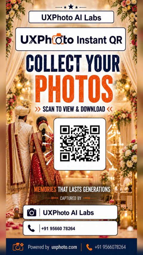 Collect your photos — wedding event QR poster
