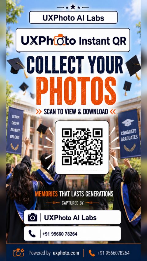 Collect your photos — graduation QR poster