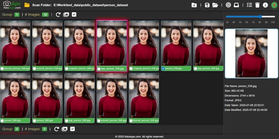 Similar image detection